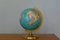 Small Mid-Century 14 cm Globe with Tulip Base in Brass from JRO-Verlag, 1960s 5