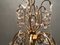 Large Vintage Crystal Beaded Chandelier with Murano Glass Drops, Image 4