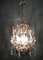 Large Vintage Crystal Beaded Chandelier with Murano Glass Drops, Image 2