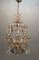 Large Vintage Crystal Beaded Chandelier with Murano Glass Drops, Image 1