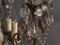 Large Vintage Crystal Beaded Chandelier with Murano Glass Drops, Image 5