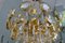 Gold-Plated Brass Chandelier with Crystals from Palwa, 1960s 2