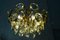 Gold-Plated Brass Chandelier with Crystals from Palwa, 1960s 8
