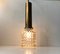 Vintage Glass and Brass Pendant Lamp from Orrefors, 1960s 6