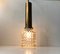 Vintage Glass and Brass Pendant Lamp from Orrefors, 1960s, Image 6