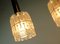 Lámpara de araña Mid-Century de vidrio y metal cromado de Hillebrand Lighting, Imagen 7