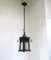 Art Nouveau Wrought Iron Lantern Ceiling Lamp, Image 1