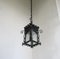 Lampada da soffitto a forma di lanterna Art Nouveau in ferro battuto, Immagine 5