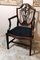Antique Arts & Crafts French Dark Mahogany Desk Chair 3