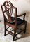 Antique Arts & Crafts French Dark Mahogany Desk Chair 4