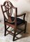 Antique Arts & Crafts French Dark Mahogany Desk Chair, Image 4