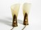 Mid-Century Italian Brass and Acrylic Glass Table Lamps, 1950s, Set of 2 1