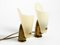 Mid-Century Italian Brass and Acrylic Glass Table Lamps, 1950s, Set of 2 2