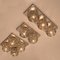 Faceted Glass on Chrome Light Fixtures from Peill & Putzler, 1970s, Set of 4 7