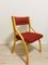 Rote Esszimmerstühle von Ludvig Volak für Drevopodnik Holesov, 1950er, 4er Set 1