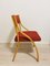 Chaises de Salon Rouges par Ludvig Volak pour Drevopodnik Holesov, 1950s, Set de 4 10