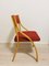 Red Dining Chairs by Ludvig Volak for Drevopodnik Holesov, 1950s, Set of 4, Image 10