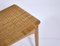 Scandinavian Modern Stool in Oak and Cane by Ølholm Møbelfabrik, Denmark, 1950s, Image 4