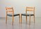 Danish Solid Beech and Gray Velvet Model 84 Dining Chairs by Niels Otto Møller for J.L. Møllers, 1960s, Set of 4 1