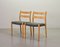 Danish Solid Beech and Gray Velvet Model 84 Dining Chairs by Niels Otto Møller for J.L. Møllers, 1960s, Set of 4 4