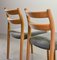 Danish Solid Beech and Gray Velvet Model 84 Dining Chairs by Niels Otto Møller for J.L. Møllers, 1960s, Set of 4 8