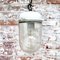 Vintage Clear Glass Porcelain Top Pendant Lamp 5