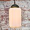 Vintage White Opaline Glass and Brass Pendant Lamp 7