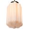Vintage White Opaline Glass and Brass Pendant Lamp 5