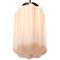 Vintage White Opaline Glass and Brass Pendant Lamp, Image 5