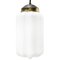 Vintage White Opaline Glass and Brass Pendant Lamp 1