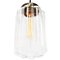 Vintage Clear Glass and Brass Pendant Lamp, Image 3