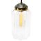 Vintage Clear Glass and Brass Pendant Lamp 2