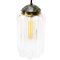 Vintage Clear Glass and Brass Pendant Lamp, Image 2