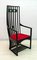 Sessel mit hoher Rückenlehne aus Eiche & Glaspaste von Charles Rennie Mackintosh, 1970er 9