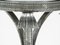 Art Deco Hammered Steel and Wood Tray Pedestal Table, 1940s, Image 8