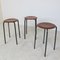 Vintage Industrial Stools from Marko, 1950s, Set of 3, Image 4