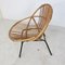 Vintage Rattan and Steel Lounge Chair from Rohé Noordwolde, 1950s 2