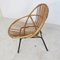 Vintage Rattan and Steel Lounge Chair from Rohé Noordwolde, 1950s, Image 2