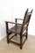 Antique Spanish Leather and Oak Armchair 4