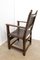 Antique Spanish Leather and Oak Armchair, Image 4