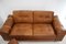 Mobilier de Salon en Cuir Cognac, 1970s, Set de 3 8