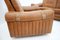 Mobilier de Salon en Cuir Cognac, 1970s, Set de 3 5