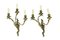 Louis XV Style Wall Sconces in Gilt Bronze, 1950s, Set of 2 1