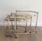 French Brass Nesting Drinks Trolleys with Removable Trays by Maison Bagués, 1940s, Set of 3 1