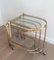 French Brass Nesting Drinks Trolleys with Removable Trays by Maison Bagués, 1940s, Set of 3 2