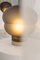 Kleine Kumo Lampe in Rauchgrau mit taupefarbenem Sockel 2