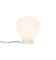 Petite Lampe Kumo en Acétate Blanc avec Base Blanche 1