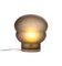 Mittelgroße Kumo Lampe aus rauchgrauem Acetato mit taupefarbenem Sockel 1