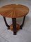 Art Deco Round Mahogany and Zebrano Coffee Table, 1930s 7