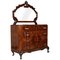 Art Nouveau Carved Burl Walnut Dresser with Mirror from Testolini e Salviati, Image 1